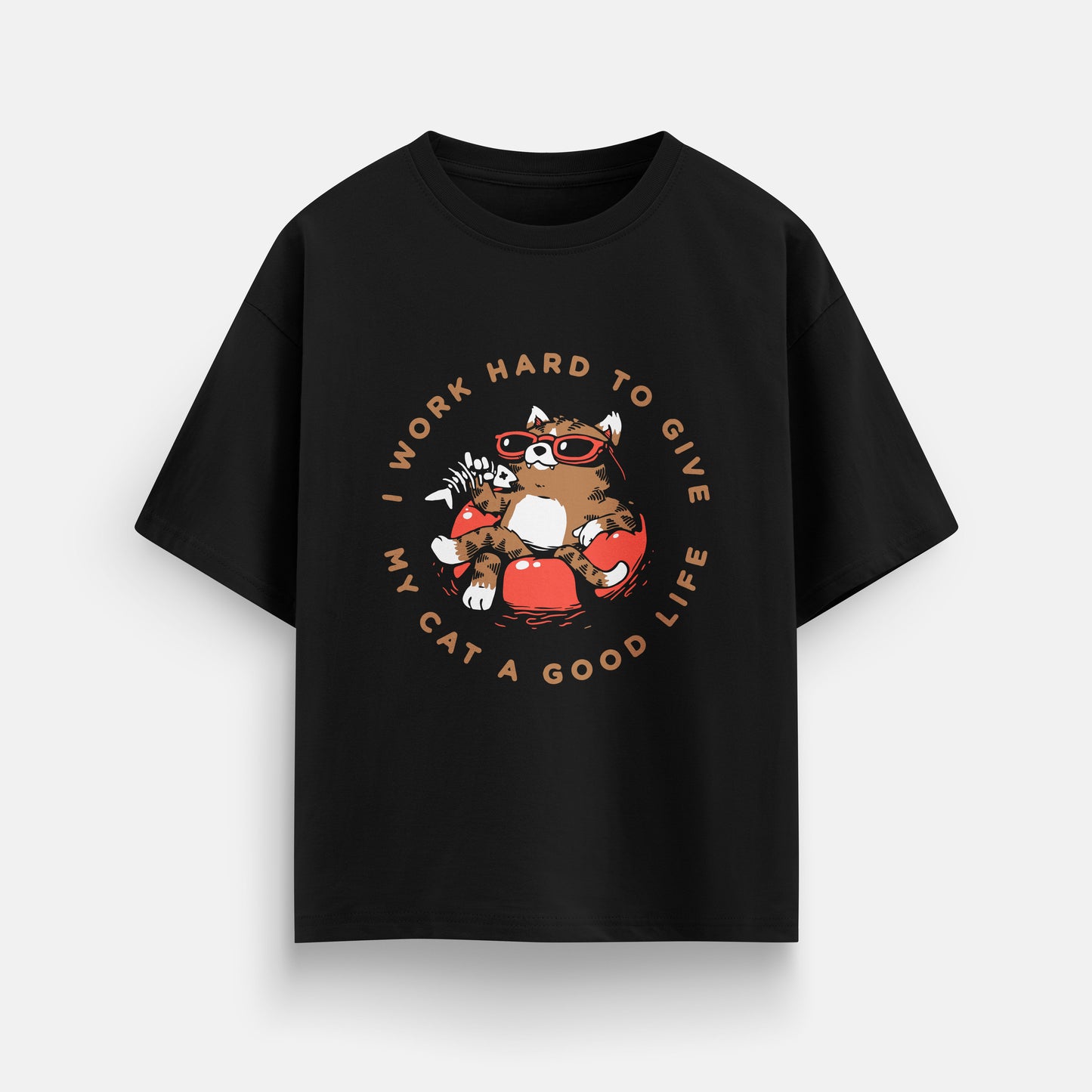 WORK HARD T-SHIRT IN BLACK