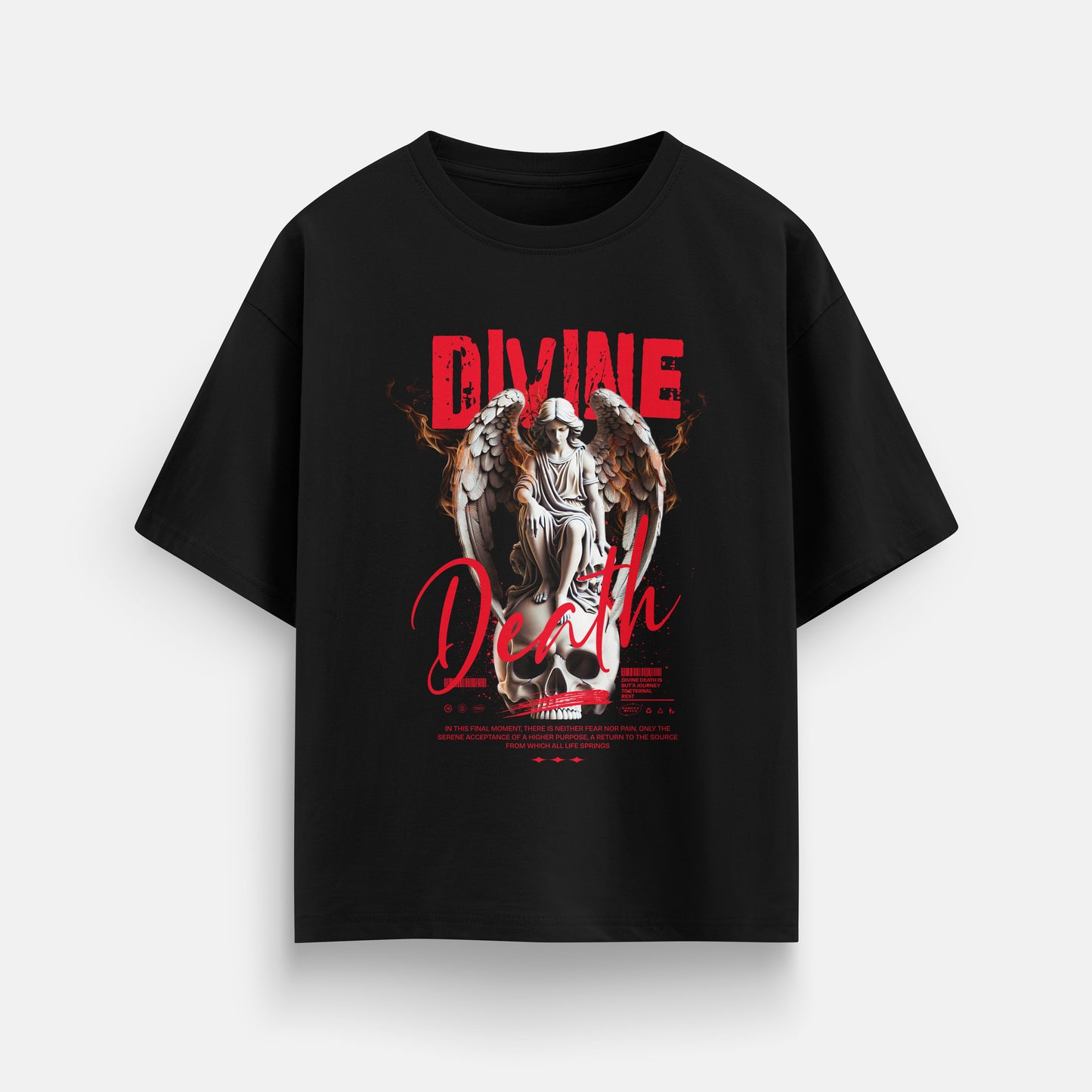 DIVINE DEATH T-SHIRT IN BLACK