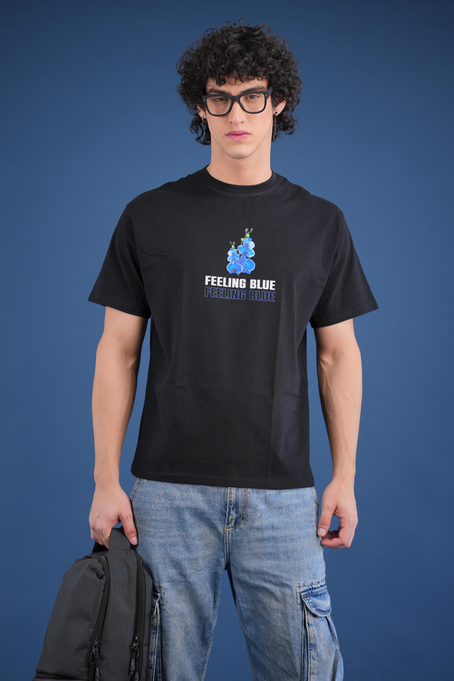 Feeling Blue T-Shirt in black