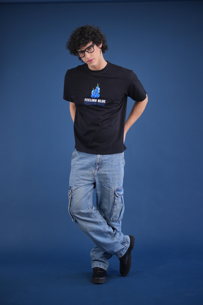 Feeling Blue T-Shirt in black