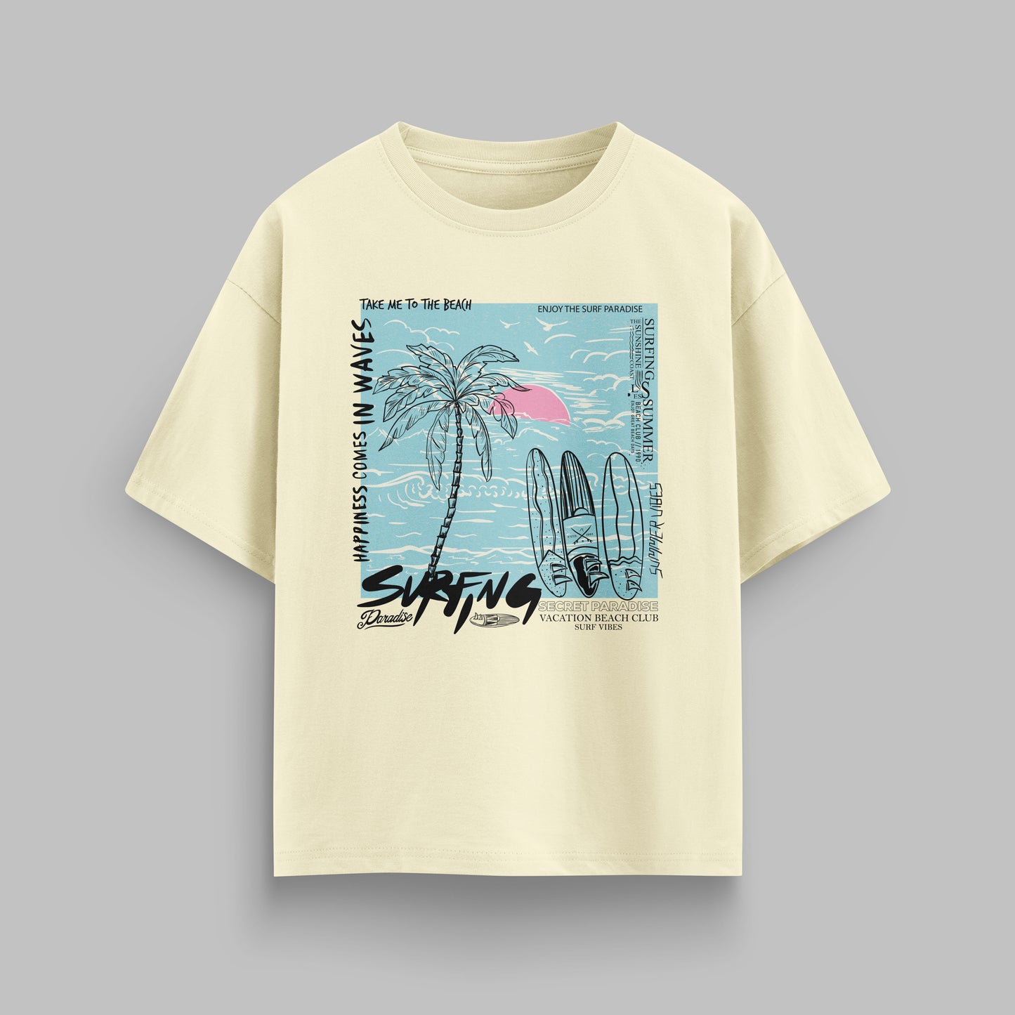 SURFING T-SHIRT IN BEIGE