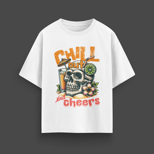 CHILL OUT T-SHIRT IN WHITE