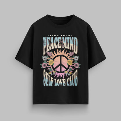 PEACE OF MIND T-SHIRT IN BLACK