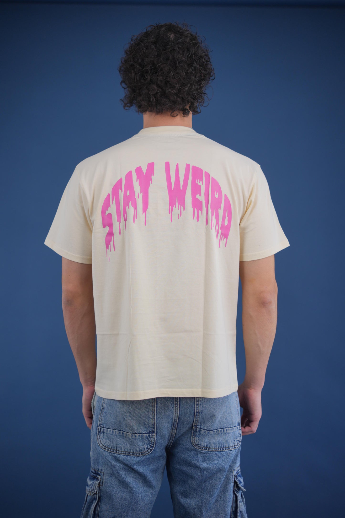 Stay Weird T-Shirt in beige