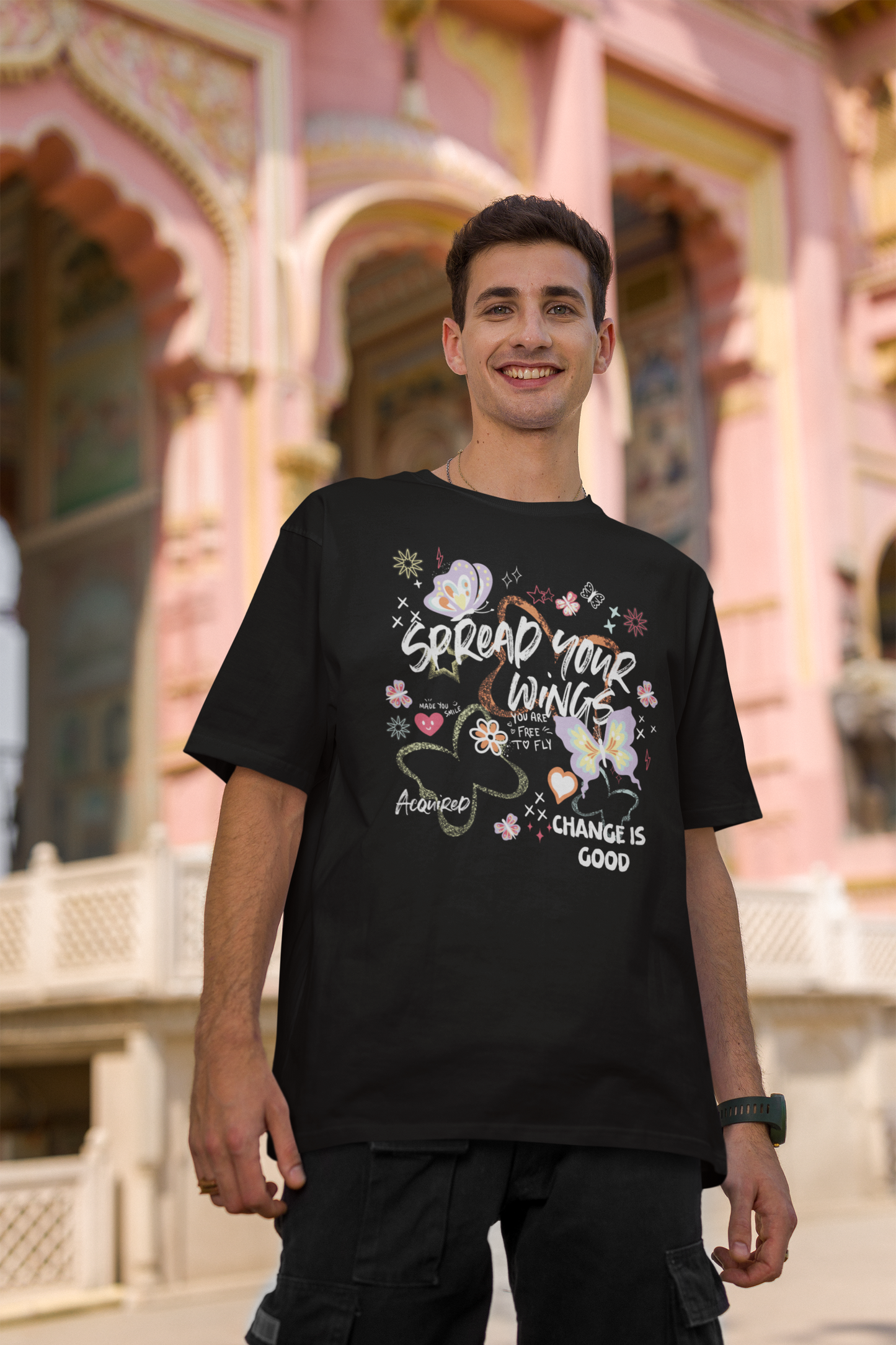 SPREAD YOUR WINGS T-SHIRT IN BLACK