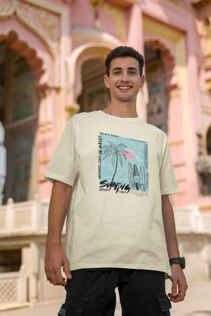 SURFING T-SHIRT IN BEIGE